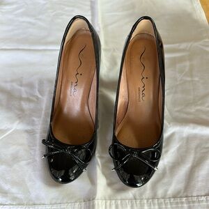 Nina patent leather 4” block heels